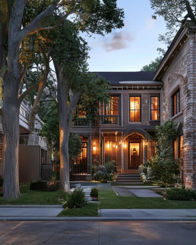 West University Place luxury family home exterior on a tree-lined street