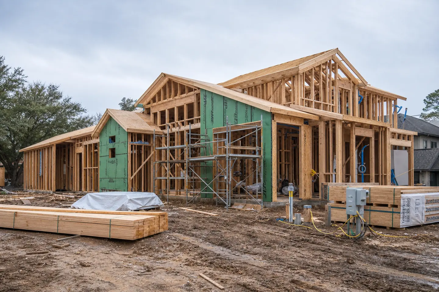 Visualization of custom-home framing during early technology coordination